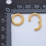 Aim Eternal - 18K Gold Filled 14.5 mm Twirled Twist Round Snap Clasp Closure Findings | ZA1221