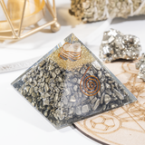 Soothing Crystals - Orgone Pyramid | Pyrite | Healing Crystal | Gemstone Pyramid