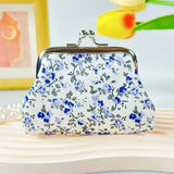Magnifique Hearts - Floral Coin Purses - Vintage Styled, Cute Trinket keepers - floral coin purse blue flowers