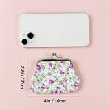 Magnifique Hearts - Floral Coin Purses - Vintage Styled, Cute Trinket keepers - floral coin purse purple flowers