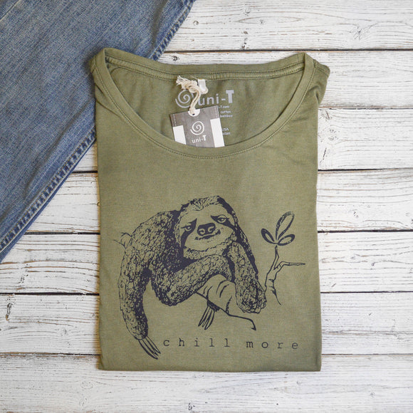 Women's Sloth Shirt - Chill More - Janine Design