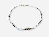 Bracelet with beads on a white background