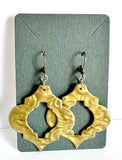 Polymer Clay Earrings/ Affordable Gifts - gold swirl Marrakech