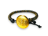 Woven “Goddess” Bracelets/ Leather Bracelets/ Button Bracelets - golden goddess Bracelet