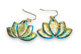 Polymer Clay Earrings/ Affordable Gifts - golden lotus