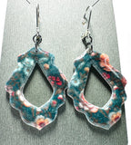 Polymer Clay Earrings/ Affordable Gifts - green and red Marrakech