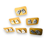 Ghost Earrings/ Clay Earrings, Halloween Earrings