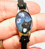 Suede and glass Design Bracelet - Janine Design