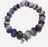 Gemstone Stretch Bracelet-Labradorite, agate, Calcite, Chalcedony Gemstone Stretch Bracelet