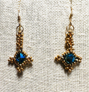 Crystal Woven Earrings - Janine Design