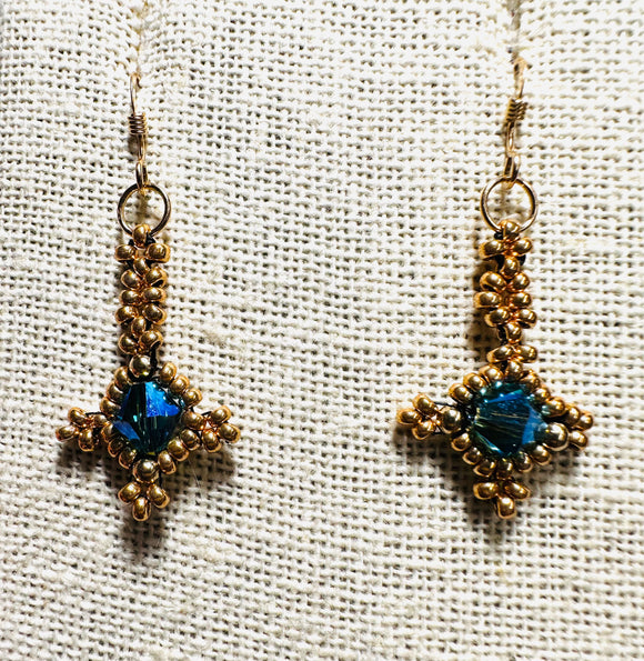 Crystal Woven Earrings - Janine Design