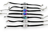 Suede and glass Design Bracelet - Janine Design