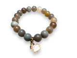 Gemstone Stretch Bracelet-Labradorite, agate, Calcite, Chalcedony Gemstone Stretch Bracelet