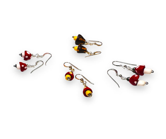 Little Mushroom Earrings/Clay Earrings/ Forest Earrings