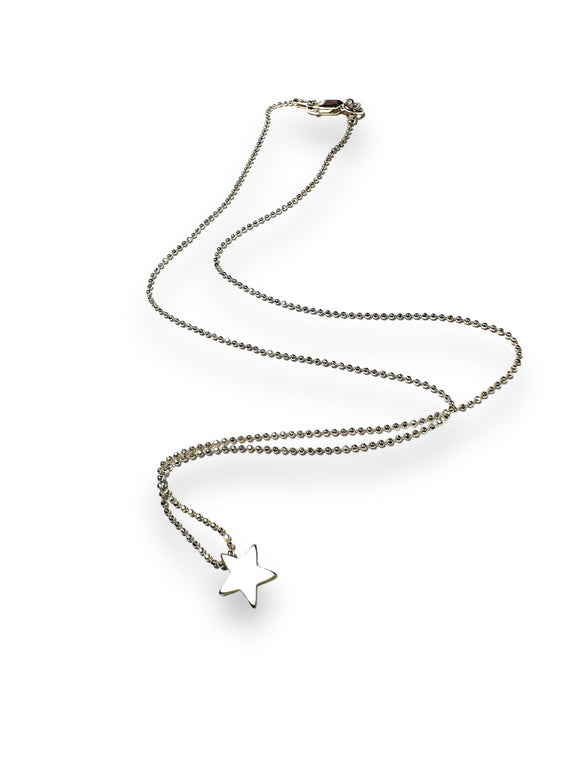 Silver Star Minimalist Choker Necklace, Small Necklace