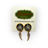 Angel Wing Stud Earrings - Janine Design