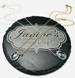 Aquamarine Gemstone Necklace, Layering Necklace
