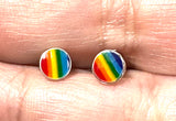 Rainbow Studs/ Pride Studs/Sterling Colorful Studs