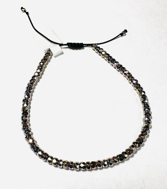Adjustable Friendship Bracelet/Glass Friendship Bracelet 2-5 MM Bead Bracelet or Anklet - Janine Design
