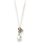 Aquamarine Gemstone Necklace, Layering Necklace-Uni-T