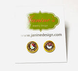Chain and Crystal Studs/Sprkle Studs,GP Stud Earrings - Janine Design