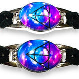 Suede and glass Design Bracelet - Janine Design