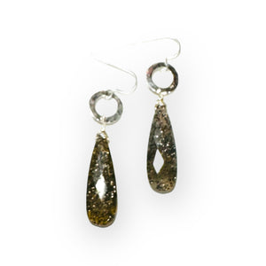 Sunstone Earrings, Silver Gemstones Earrings - Janine Design