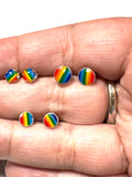 Rainbow Studs/ Pride Studs/Sterling Colorful Studs