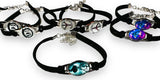 Suede and glass Design Bracelet - Janine Design
