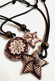 Adjustable Art Necklace, Zentangle Necklace, Doodle Necklace - Janine Design