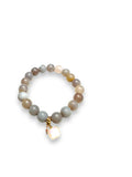Gemstone Stretch Bracelet-Labradorite, agate, Calcite, Chalcedony Gemstone Stretch Bracelet