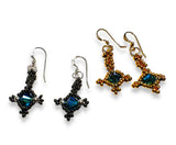 Crystal Woven Earrings - Janine Design
