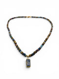 kyanite bohemian beaded necklace