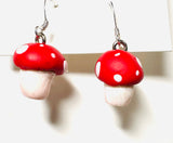 Little Mushroom Earrings/Clay Earrings/ Forest Earrings - Janine Design