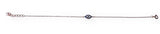 Evil Eye Chain Bracelet - round blue and white