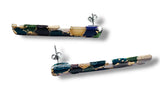 Clay Earrings-Golden Jewel Tone Collection - side view