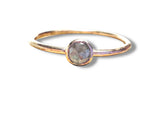gold wire single Diamond Ring 