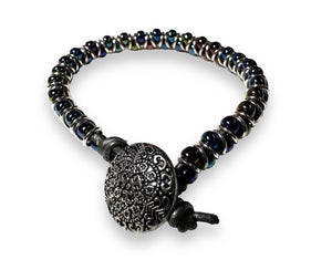 Woven “Goddess” Bracelets/ Leather Bracelets/ Button Bracelets