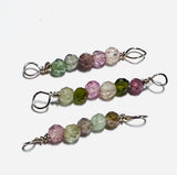 Tiny Gemstone Connectors-Gold Filled Gemstone Connector- Permanent Jewelry Connector- Wire Wrapped Connector tiny watermelon tourmaline connectors