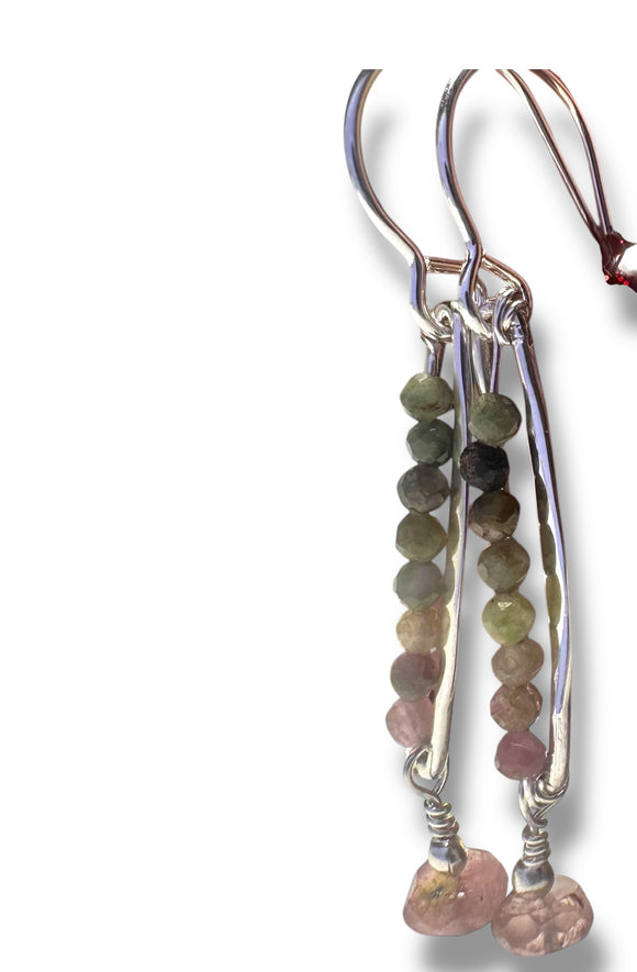 Drop Earrings-Tourmaline Gemstone