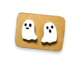 Ghost Earrings/ Clay Earrings, Halloween Earrings
