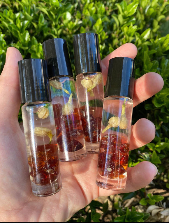 Perfume Roller, Portable Perfume, Garnet Crystal Perfume Roller - Janine Design