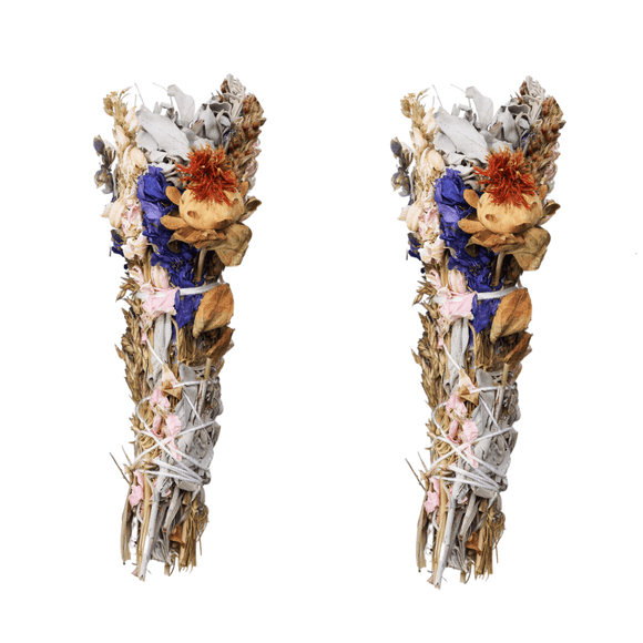 Liv Rocks - Large Whitef Sage + Flower Smudge Sticks - Janine Design