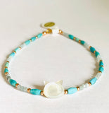 Cat Donation Bracelet/turquoise and rose gold