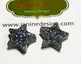 Glitter Resin Earrings, Heart Earrings, Butterfly Earrings, Star Earrings - Janine Design