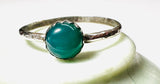 Green Onyx Ring, Size 9 Sterling Ring, Stacking Ring - Janine Design