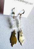 Hand Earrings/ Evil Eye Protection Earrings - Janine Design