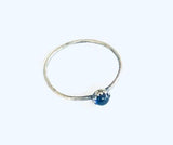 Iolite Gemstone Stacking Ring, Iolite Rings, Silver Ring, Promise Ring - Janine Design