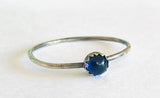 Iolite Gemstone Stacking Ring, Iolite Rings, Silver Ring, Promise Ring - Janine Design