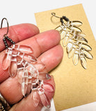Clear Bead Drop Earrings, Ice Earrings - Janine Design